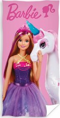Osuška Barbie a kouzelný jednorožec 70x140 cm - bavlna