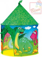 BINO Stan dětský Dinosauří hrad zelený kulatý s bočním okýnkem