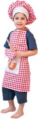 WOODY Kuchyňský set dětský Mistr Šéfkuchař pečení kuchařský oděv s nástroji