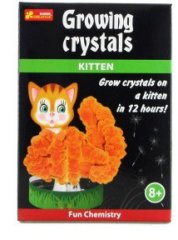 Rostoucí krystaly kočka