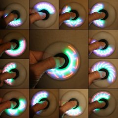 Fidget spinner - LED svítící - proměnlivá mandala