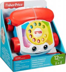 FISHER PRICE Baby telefon klasický tahací s obličejem pohyblivé oči pro miminko