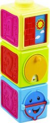Baby hravé kostky barevné naučné set 3ks s aktivitami pro miminko plast