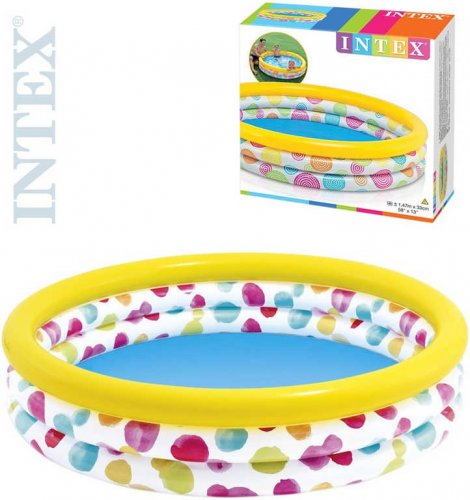 INTEX Baby bazén nafukovací kruh 147 x 33 cm na vodu 2 druhy