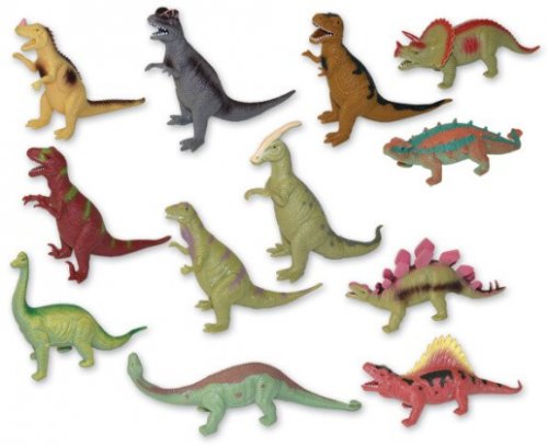 Dinosaurus měkké gumové tělo 12 druhů
