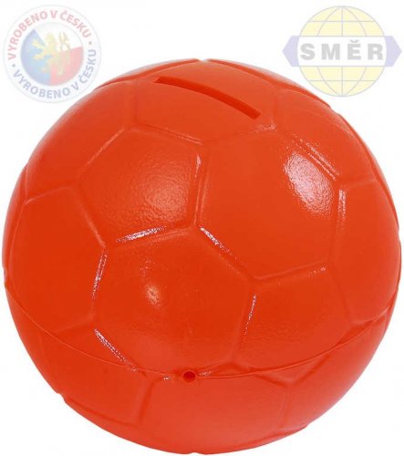 SMĚR Pokladnička (kasička) míč TANGO plastová oranžová