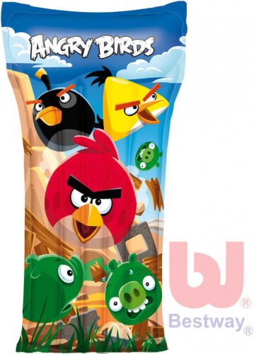BESTWAY Matrace nafukovací dětská 119x61cm na vodu Angry Birds (lehátko)