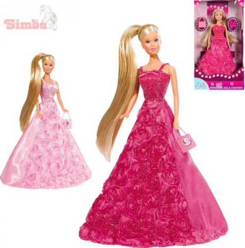 SIMBA Panenka Steffi Gala Princess 29cm set růžové šaty s doplňky 2 druhy
