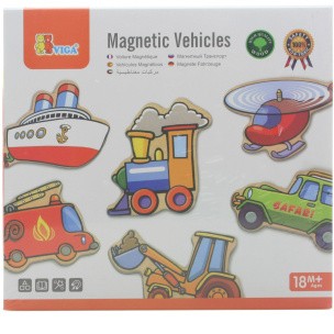 Dřevěné magnety 20 ks - dopravní prostředky