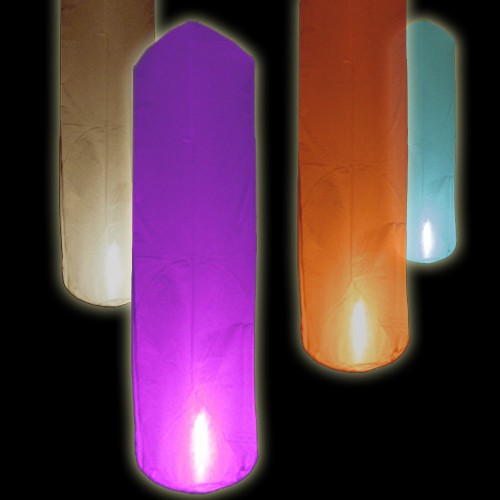 Lampion přání - vysoká věž: fialová