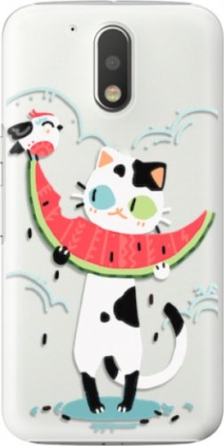 Plastové pouzdro iSaprio - Cat with melon - Lenovo Moto G4 / G4 Plus