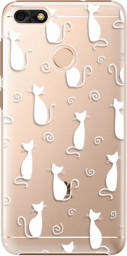 Plastové pouzdro iSaprio - Cat pattern 05 - white - Huawei P9 Lite Mini