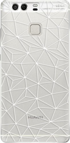 Silikonové pouzdro iSaprio - Abstract Triangles 03 - white - Huawei P9