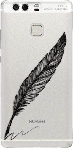 Silikonové pouzdro iSaprio - Writing By Feather - black - Huawei P9
