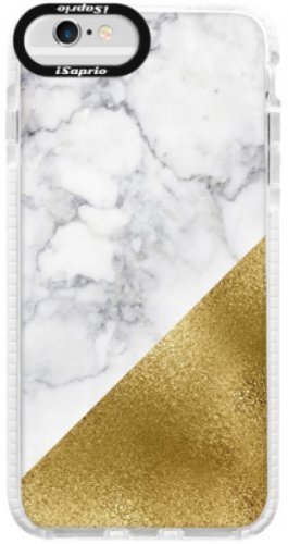 Silikonové pouzdro Bumper iSaprio - Gold and WH Marble - iPhone 6/6S