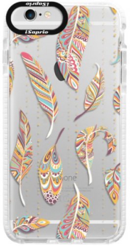 Silikonové pouzdro Bumper iSaprio - Feather pattern 02 - iPhone 6/6S