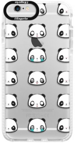 Silikonové pouzdro Bumper iSaprio - Panda pattern 01 - iPhone 6/6S