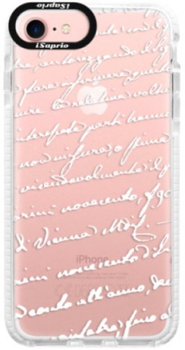 Silikonové pouzdro Bumper iSaprio - Handwriting 01 - white - iPhone 7