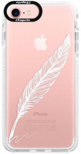 Silikonové pouzdro Bumper iSaprio - Writing By Feather - white - iPhone 7