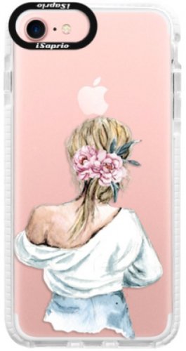 Silikonové pouzdro Bumper iSaprio - Girl with flowers - iPhone 7