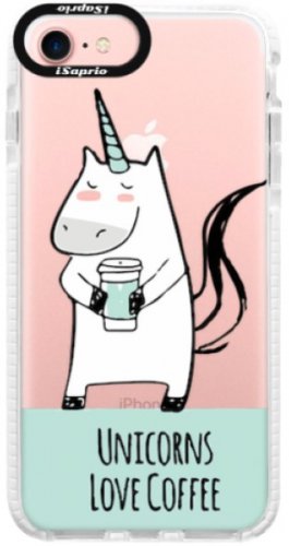 Silikonové pouzdro Bumper iSaprio - Unicorns Love Coffee - iPhone 7