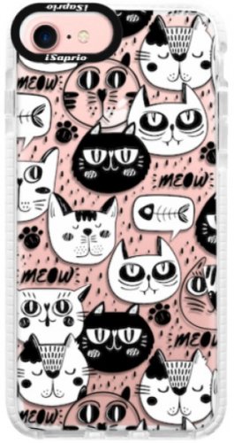 Silikonové pouzdro Bumper iSaprio - Cat pattern 03 - iPhone 7