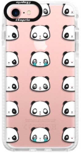 Silikonové pouzdro Bumper iSaprio - Panda pattern 01 - iPhone 7
