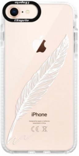Silikonové pouzdro Bumper iSaprio - Writing By Feather - white - iPhone 8