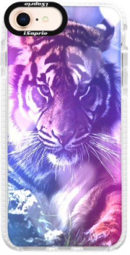 Silikonové pouzdro Bumper iSaprio - Purple Tiger - iPhone 8