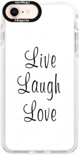 Silikonové pouzdro Bumper iSaprio - Live Laugh Love - iPhone 8