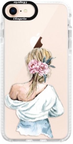 Silikonové pouzdro Bumper iSaprio - Girl with flowers - iPhone 8