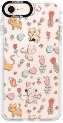 Silikonové pouzdro Bumper iSaprio - Cat pattern 02 - iPhone 8