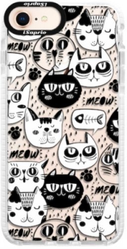 Silikonové pouzdro Bumper iSaprio - Cat pattern 03 - iPhone 8