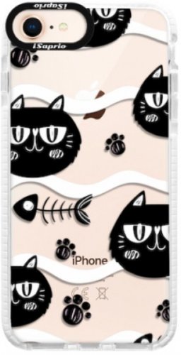 Silikonové pouzdro Bumper iSaprio - Cat pattern 04 - iPhone 8