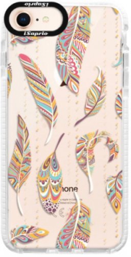 Silikonové pouzdro Bumper iSaprio - Feather pattern 02 - iPhone 8
