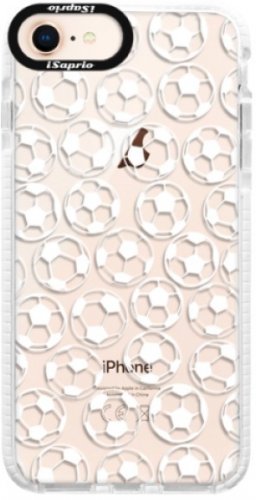 Silikonové pouzdro Bumper iSaprio - Football pattern - white - iPhone 8