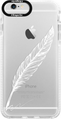 Silikonové pouzdro Bumper iSaprio - Writing By Feather - white - iPhone 6 Plus/6S Plus