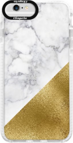 Silikonové pouzdro Bumper iSaprio - Gold and WH Marble - iPhone 6 Plus/6S Plus
