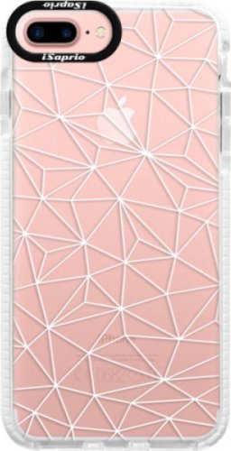 Silikonové pouzdro Bumper iSaprio - Abstract Triangles 03 - white - iPhone 7 Plus