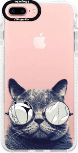 Silikonové pouzdro Bumper iSaprio - Crazy Cat 01 - iPhone 7 Plus