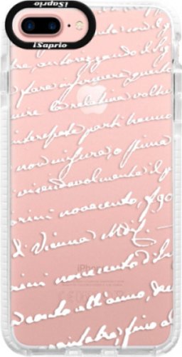Silikonové pouzdro Bumper iSaprio - Handwriting 01 - white - iPhone 7 Plus
