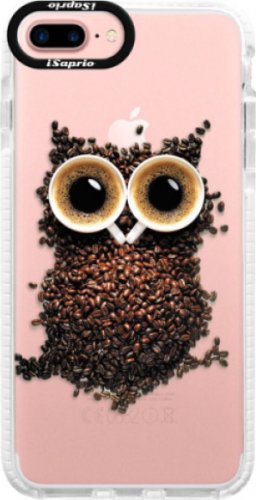 Silikonové pouzdro Bumper iSaprio - Owl And Coffee - iPhone 7 Plus