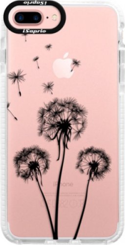 Silikonové pouzdro Bumper iSaprio - Three Dandelions - black - iPhone 7 Plus