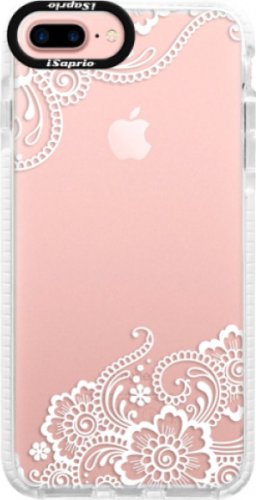 Silikonové pouzdro Bumper iSaprio - White Lace 02 - iPhone 7 Plus