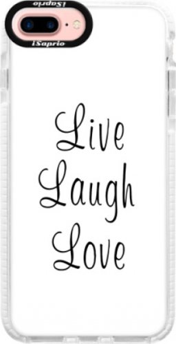 Silikonové pouzdro Bumper iSaprio - Live Laugh Love - iPhone 7 Plus