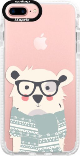 Silikonové pouzdro Bumper iSaprio - Bear with Scarf - iPhone 7 Plus