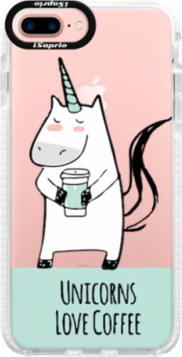 Silikonové pouzdro Bumper iSaprio - Unicorns Love Coffee - iPhone 7 Plus