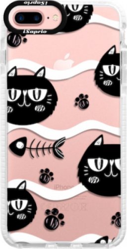Silikonové pouzdro Bumper iSaprio - Cat pattern 04 - iPhone 7 Plus