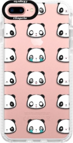 Silikonové pouzdro Bumper iSaprio - Panda pattern 01 - iPhone 7 Plus