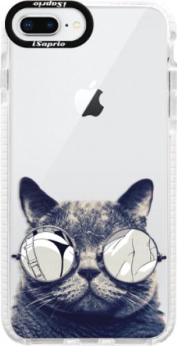 Silikonové pouzdro Bumper iSaprio - Crazy Cat 01 - iPhone 8 Plus